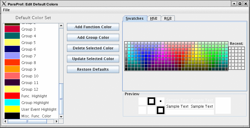 Edit Default Colors