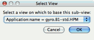 Selecting the base view