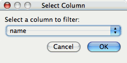 Selecting a column