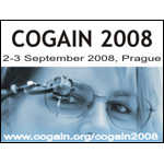 COGAIN conference, with eye tracker attached to a users eyeglasses