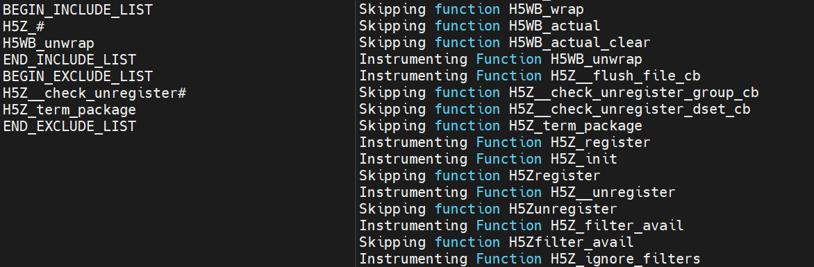 Selective Instrumentation Example