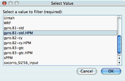 Selecting a value